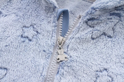 Weiche Neugeborene Baby Kleidung Flanell Herbst Winter Baby Jungen Mädchen Overall Cartoon Neugeborenen Body Warme Strampler für Babys 0-12M.