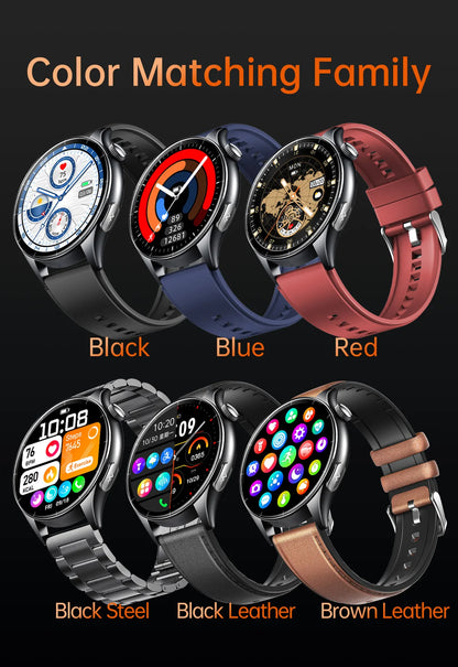2025 New NFC  Health MonitorUric Acid Blood Pressure Blood oxygen Body Analysis Smart Watch ECG+PPG Clock Smartwatch Men lady