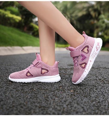 Girls Casual Shoes Light Mesh Sneakers Kids Summer Children Spring Autumn Tenis Cute Sport Cartoon Female Running Sock Footwear