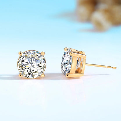 Szjinao Real Full 18k Gold Earrings AU750 Moissanite Diamond Real Gold Women Jewelry Certifid K Gold Luxurious Valentines Gifts.