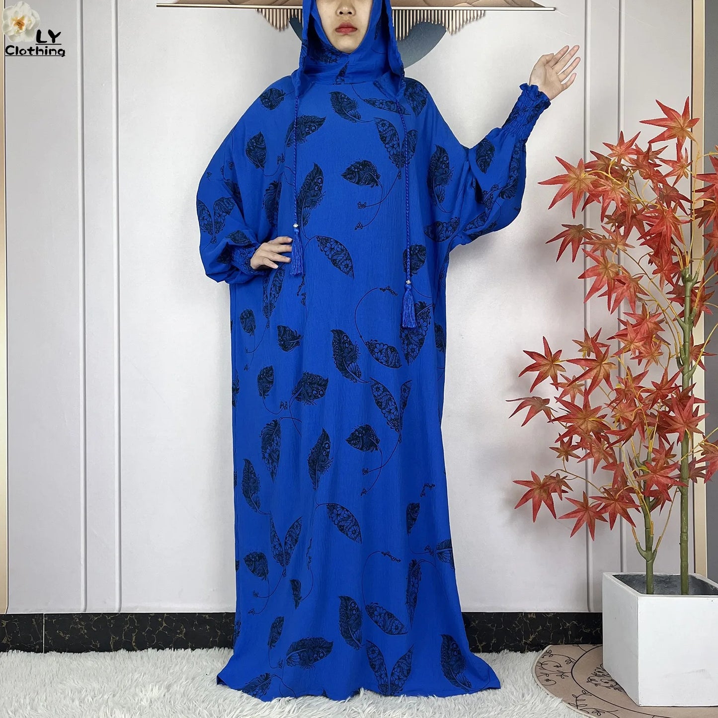 2025Hot Sales New Ramadan Muslim Double Hat Women Abaya Prayer Garment Islam Turkey Arabic Femme Abaya Prayer Kaftan Loose Robes.