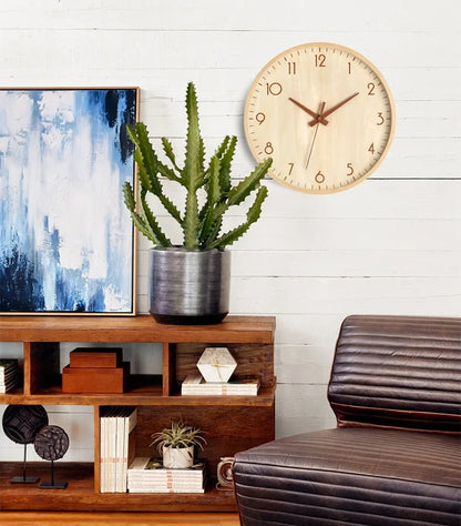 Wanduhr Wohnzimmer Zuhause Wandbehang Massivholz moderne einfache Uhr mittelalterliche Uhr Log Schlafzimmer Dekoration