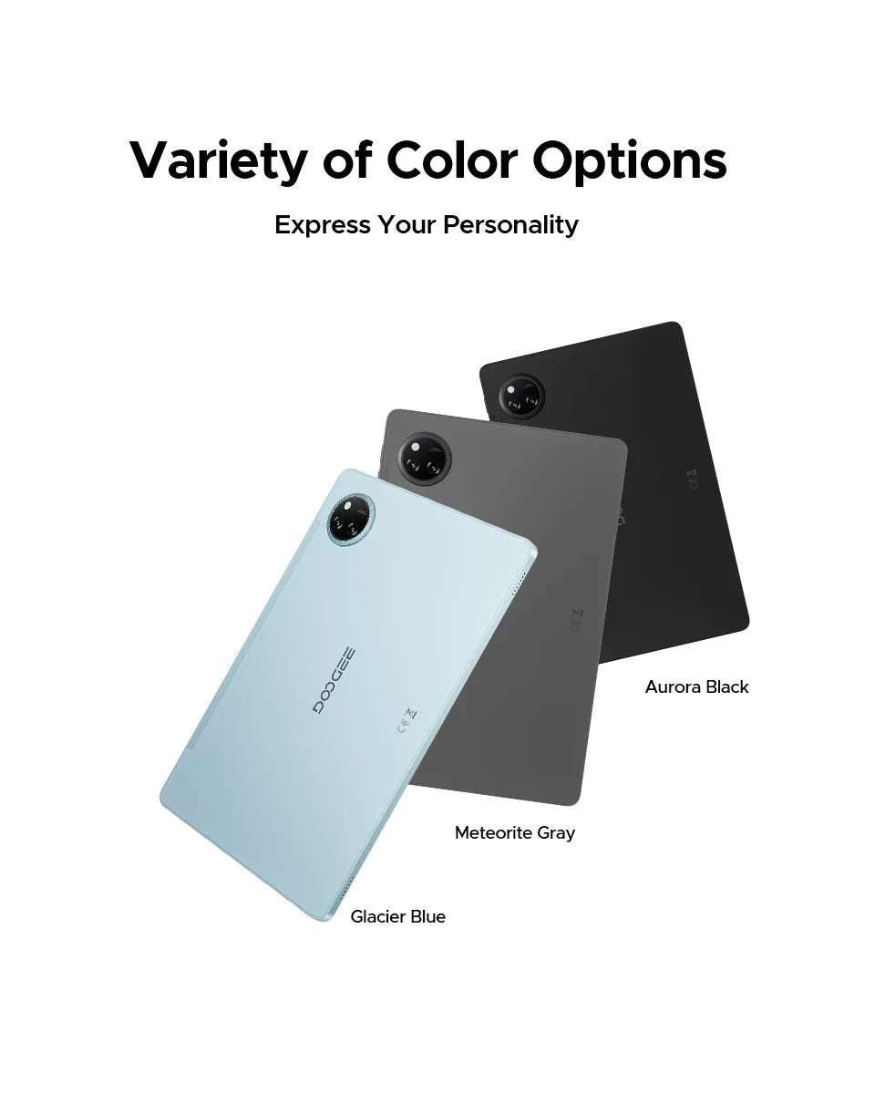 DOOGEE Tab A9 Pro+ Tablet PC Android 15 Dual Speakers 11'' Screen 30GB RAM (6GB+24G) 128GB 8580mAh Battery Widevine L1 Smart Pad.