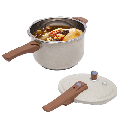 7L 24cm 80kPa Stainless Steel Pressure Cooker Beige Pressure Cooker For Cooking Kitchen Pot For Homes Fast Restaurants Hotels.