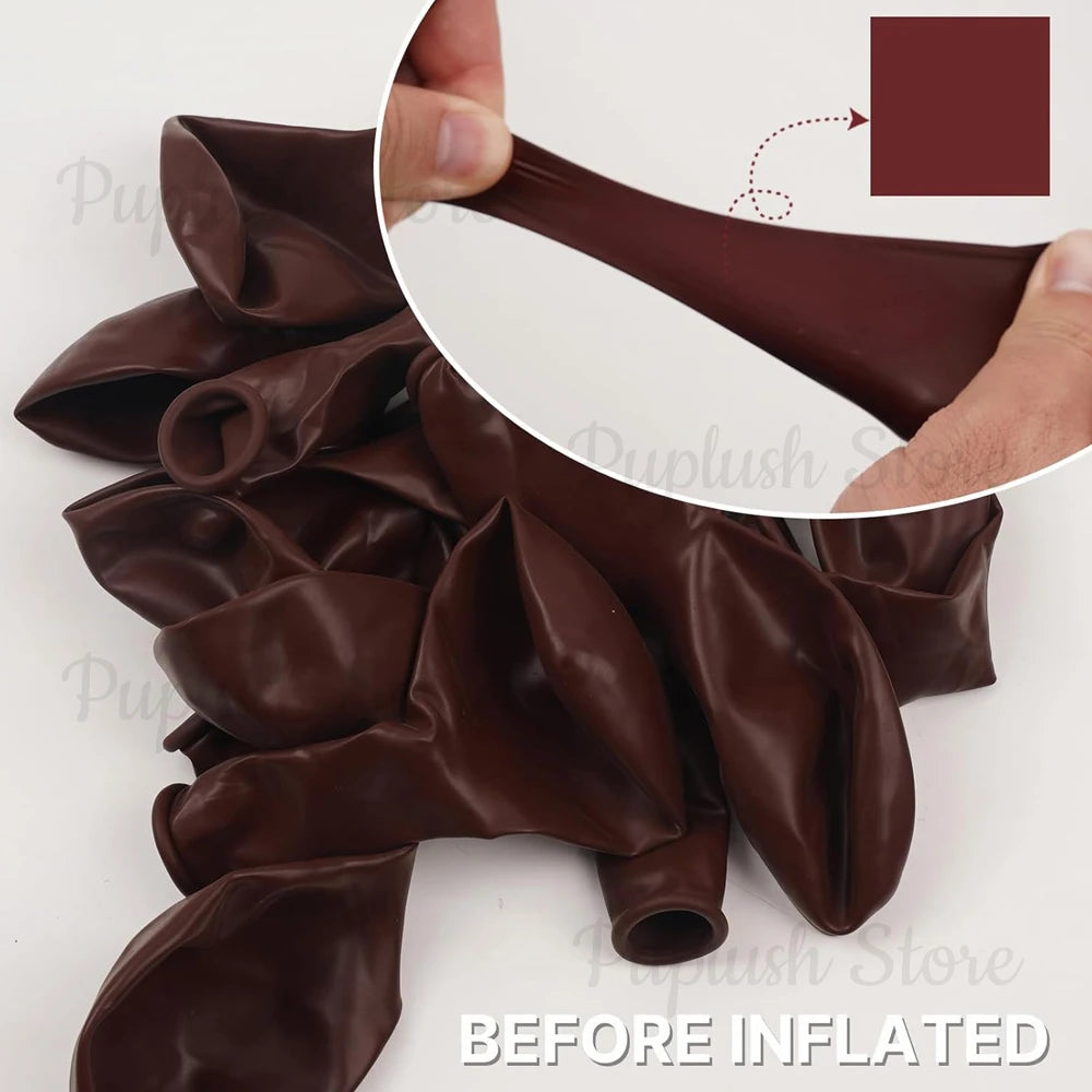 100 Stück dunkelburgunderrote Latexballons-Set, 5/10/12/18 Zoll dunkle weinrote Luftballons für Geburtstag, Weihnachten, Hochzeit, Party-Dekoration.