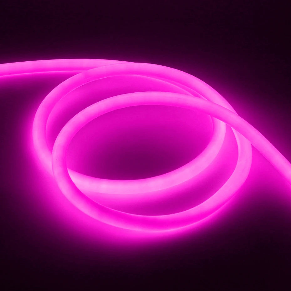 360 Round Tube 220V Flexible Rope Light 120leds/m LED Neon Light Strip  Cold White/Natural White/Red/Green/Blue/Pink Waterproof