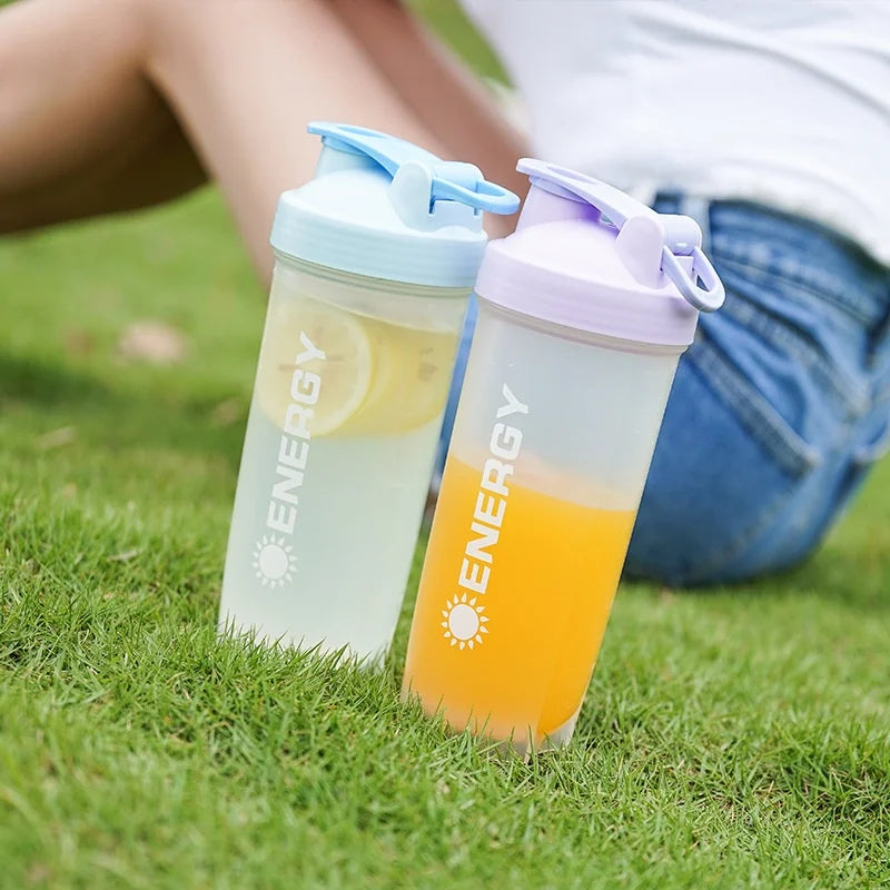 Summer Large-capacity Shaker Cup Outdoor Fitness Milkshake Cup Student Sports Portable Stirring Ball Shock-resistant with Scale.