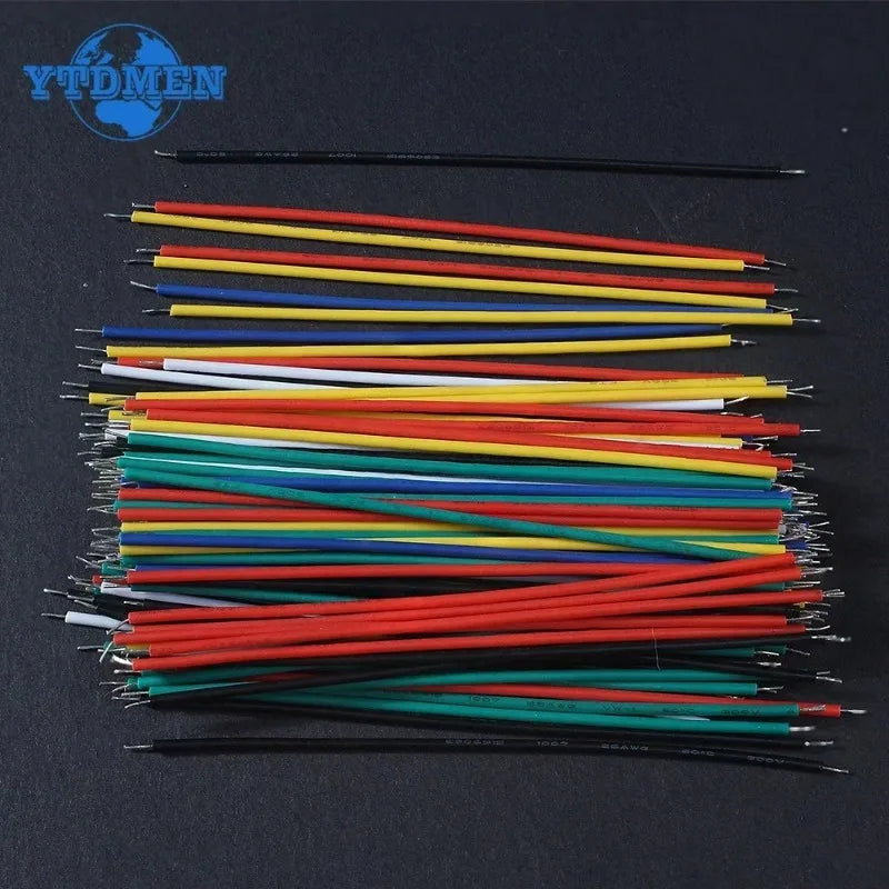 120PCS 6 Color Tin-Plated Breadboard PCB Solder Cable 24AWG / 26AWG Jumper Wire DIY Kit High-Quality Electronic Wires.
