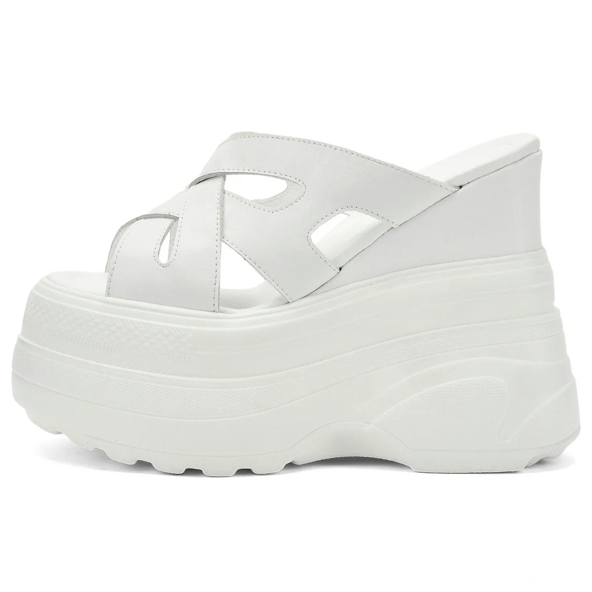 Plus Size 46 47 Gladiator Sandals Women Size 45 Genuine Leather Wedges High Heel Mules Summer Platform Pumps Big Size 44 Shoes.