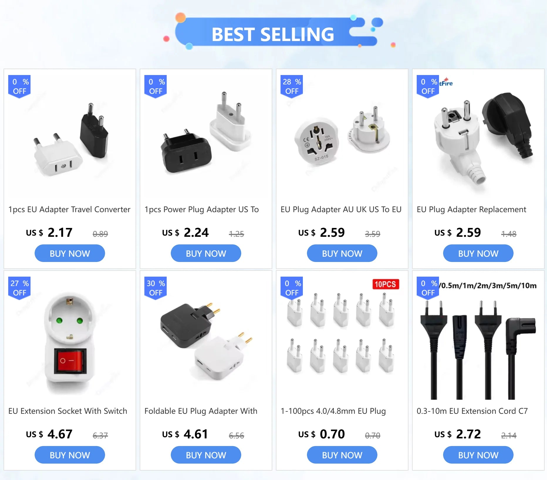4-in-1 EU-Stecker-Verlängerungssteckdose, faltbar, Frankreich, Deutschland, Spanien, Steckerkonverter, AC-Steckdose, US-zu-EU-Stecker-Adapter, Steckdosen.