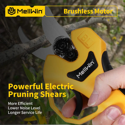 MELLWIN Bürstenlose 30mm Elektrische Pruner Schere Obst Baum Bonsai Cordless Beschneiden Schere Power Werkzeuge Für Makita 18V Batterie pin