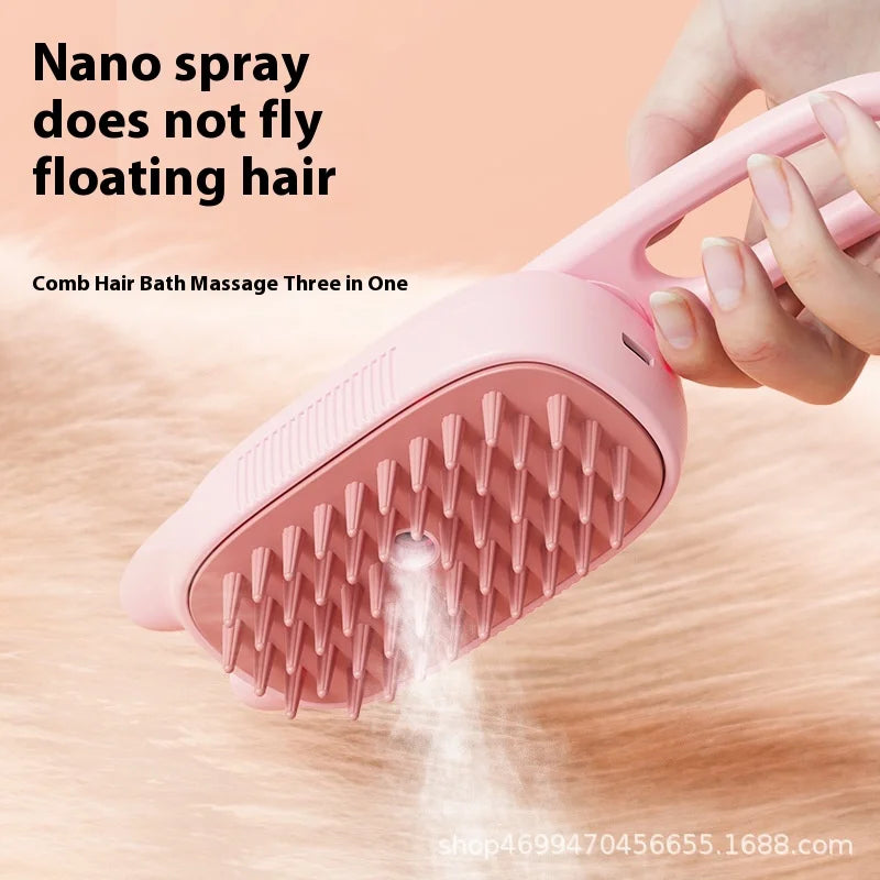 Pet Electric Spray Comb Cat Dog General Spray Massage Comb Cat Hair Removal Cleaning Supplies, Pet Accessories, Pet Steam Comb.