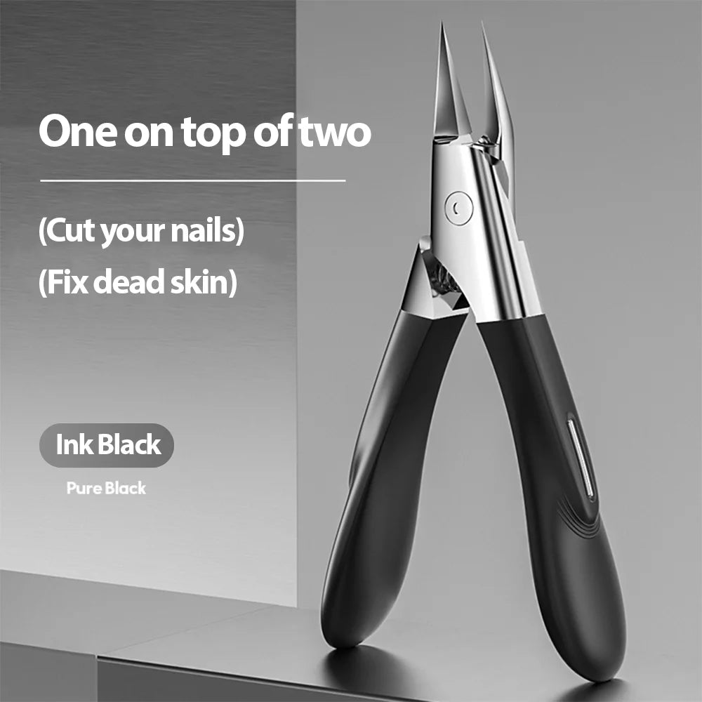 Stainless Steel Thick Nail Clippers Toenail Cutters Pedicure Manicure Tools Non-Splash Ingrown Paronychia Correction Tool.