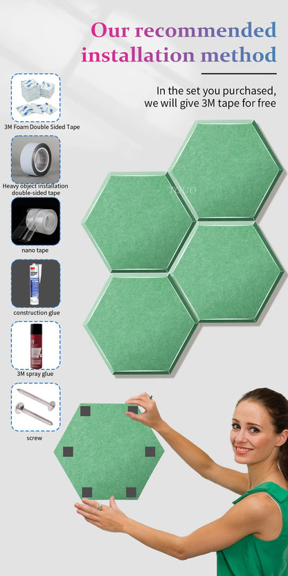 TOUO Acoustic Panels 6-18pc Noise Treatment Insulation Soundproofing Home Studio High Density Soundproof Wall Decor Bedroom