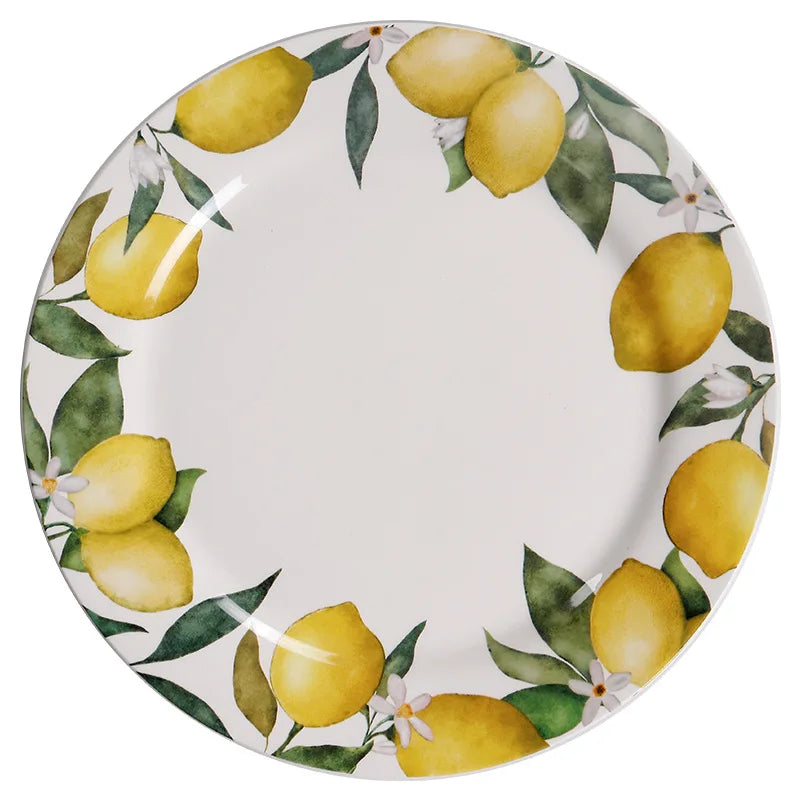 Creative Lemon Plate Ceramic Fruit Dish Ins Style Home Dining Thai Restaurant Tableware.