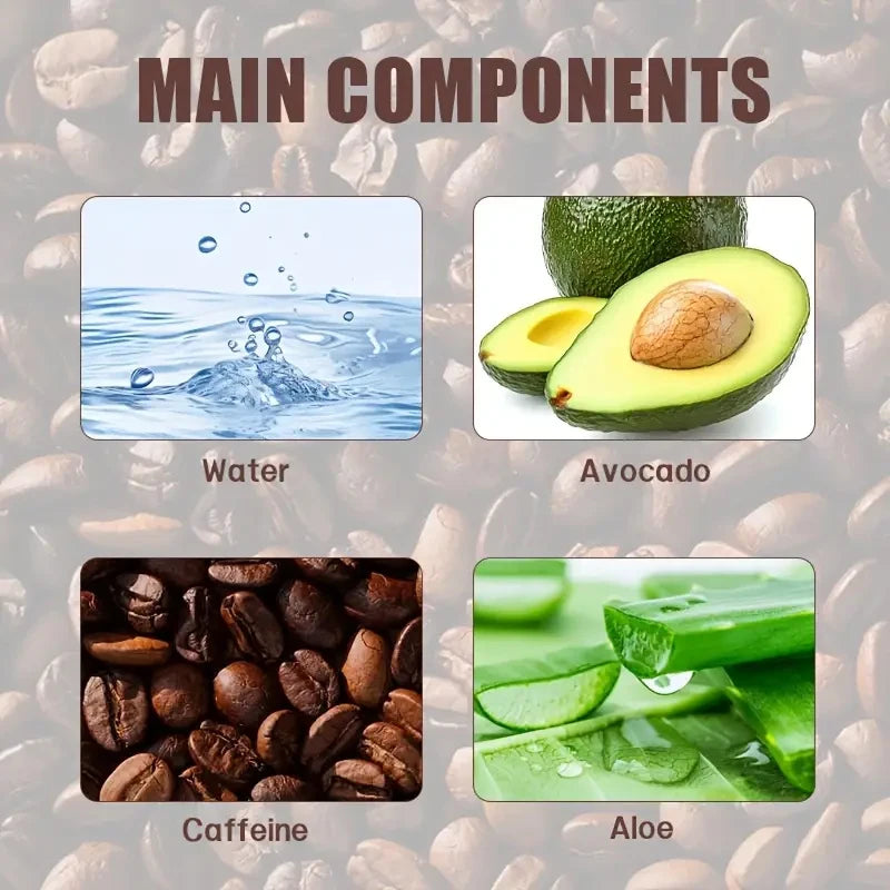 Natural Caffeine Powerful Moisturizing Firming Eye Cream 20g for Puffy and Dark Circles Post-Lifting Area after Using, Reduce Wrinkles and Aging, Light Beige Relaxation.