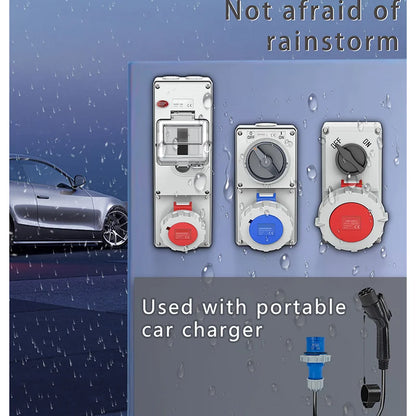 EU-Standard 32A CEE Industriesteckdose MCB-Gehäuse |   3PIN/4PIN/5PIN für Ladestationen für Elektrofahrzeuge (EV)..