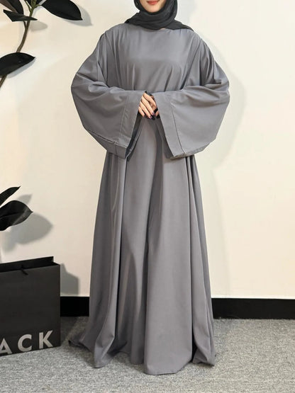 Muslim Abayas Women Kaftans Prayer Dress With Belt Full Sleeve.