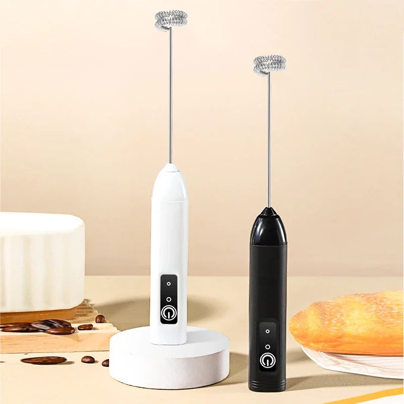 Xiaomi Cordless Electric Milk Frother Hand Mixer Whisk, USB 3 Speeds Handheld Milk Foamer for Coffee Cappuccino Mini Blender.