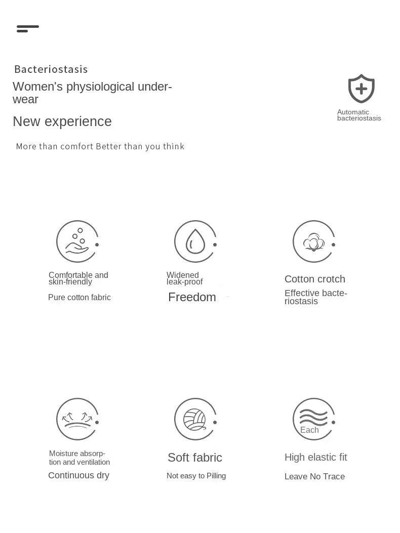 Cotton Menstrual Panties Leak Proof Breathable Cartoon cat Panties Woman Women Girls Physiological Pants Women's Intimates M-XL.