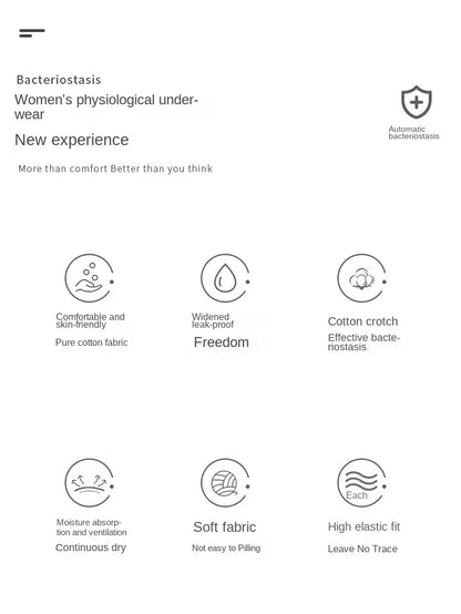 3PCS Cotton Menstrual Panties Leak Proof Breathable Cartoon cat Panties Woman Women Girls Physiological Pants Women's Intimates.