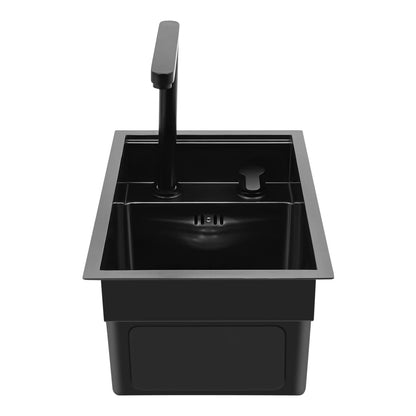 Verstecktes Küchenspüle, schwarz eingebettetes Arbeitsplattenwaschbecken, unsichtbares Waschbecken für die Küche, Bar, platzsparendes, verstecktes Badezimmerwaschbecken für Küchen