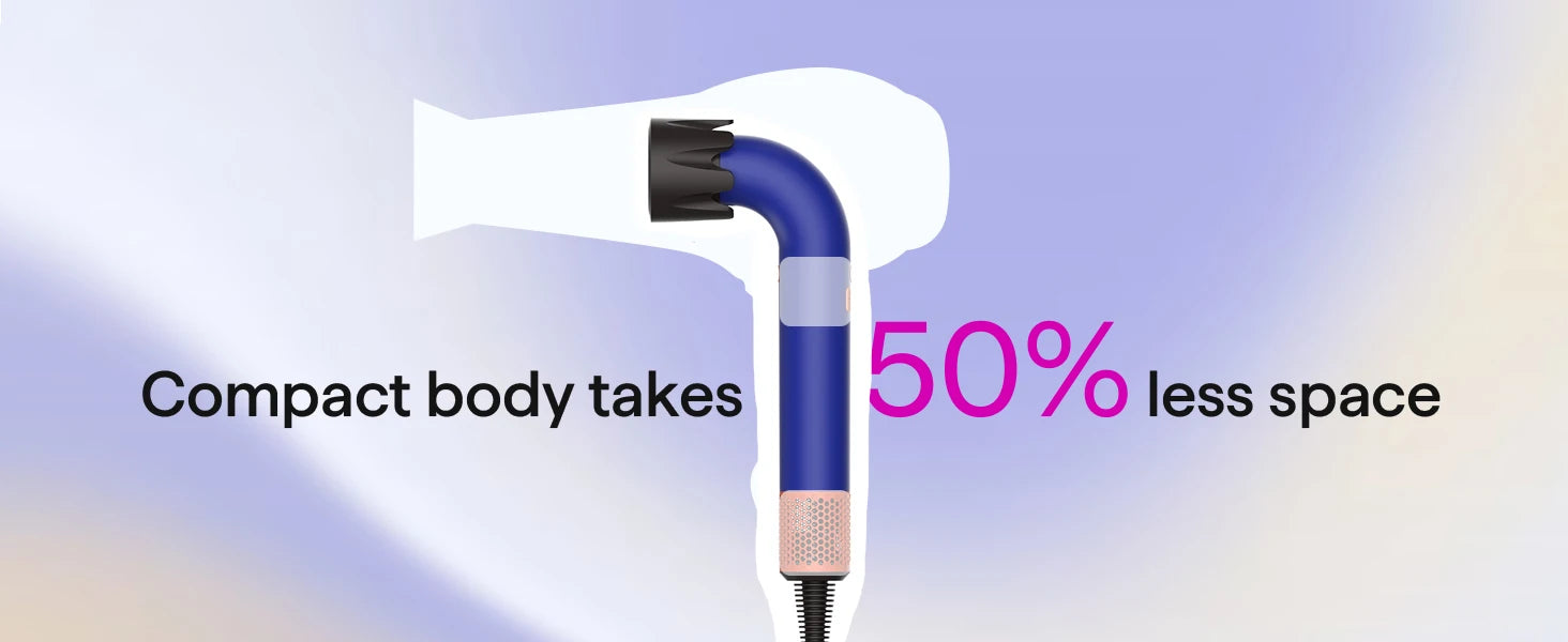 1400W pure original high-power hair dryer, dries hair quickly, lightweight body, low noise, comes with various types of nozzles.