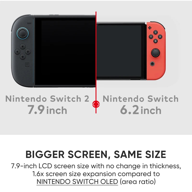 Nintendo Switch 2 7.9'' Screen Joy‑Con Handle Enhanced Audio Adjustable Console Includes Mario Kart World NS2 Original.