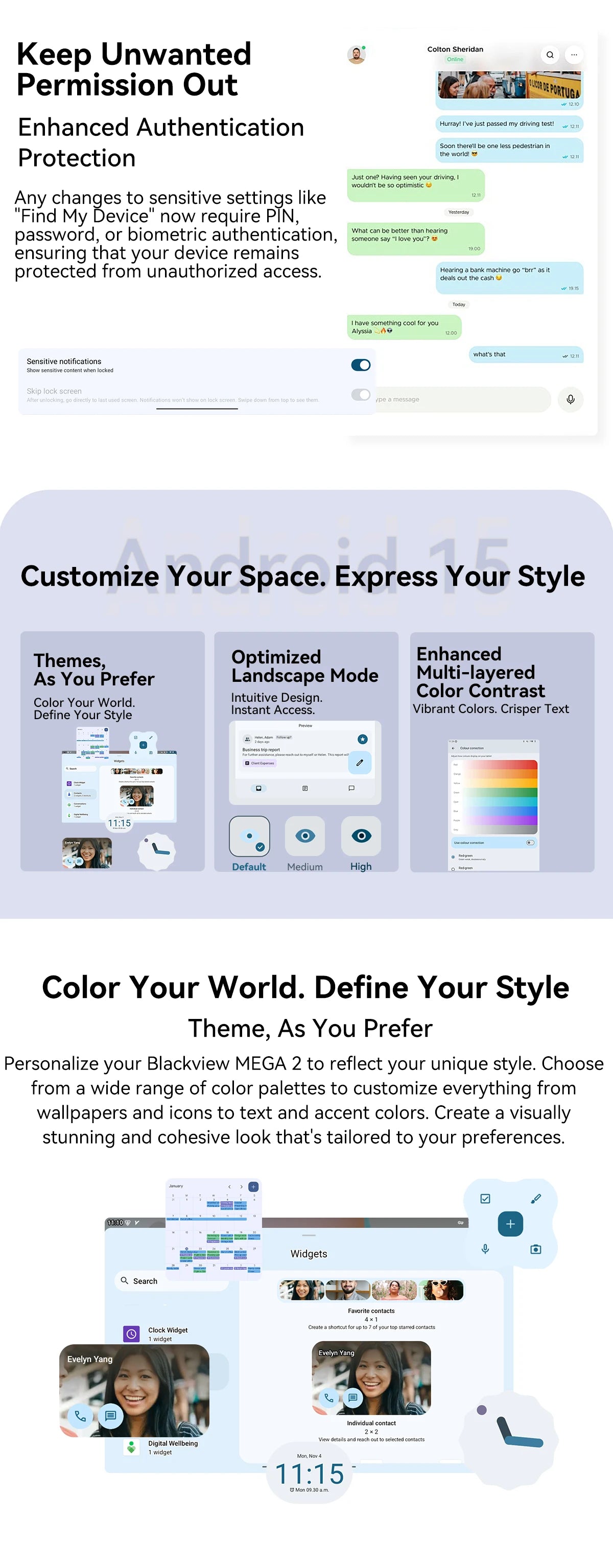 Blackview MEGA 2 Android 15 Tablet 12 inch 2K Display 36(12+24)GB 256GB Unisoc T615 9000mAh Battery Widevine L1 Pad PC