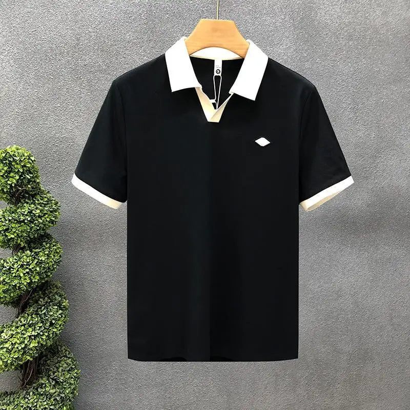 Trend Comfortable Classic All-match Comfortable Premium Simplicity Handsome Solid Color Men's Polo Short Sleeved Summer 2024.