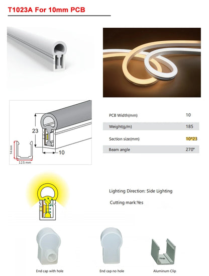 IP67 Waterproof Led Neon Silicone Flexible Cover Tube Suitable For WS2812B WS2811 5050 RGB 5mm 8mm 10mm 12mm PCB Light Strip.