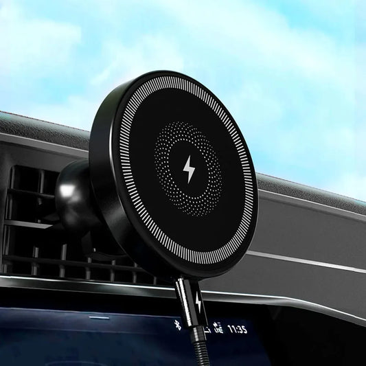 Magnetic Wireless Charger 360 Rotation Air Vent Phone Holder Stand For Magsafe iPhone 16 15 14 13 12 Pro Max Fast Charging Mount.