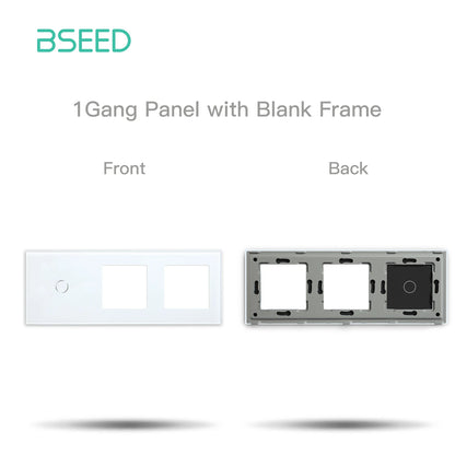 BSEED Wifi 1/2/3Gang Touch Smart Switches Funktion Teile Tuya Smart Leben App Kompatibel EU Buchse glas Front Panels Ersatzteile.