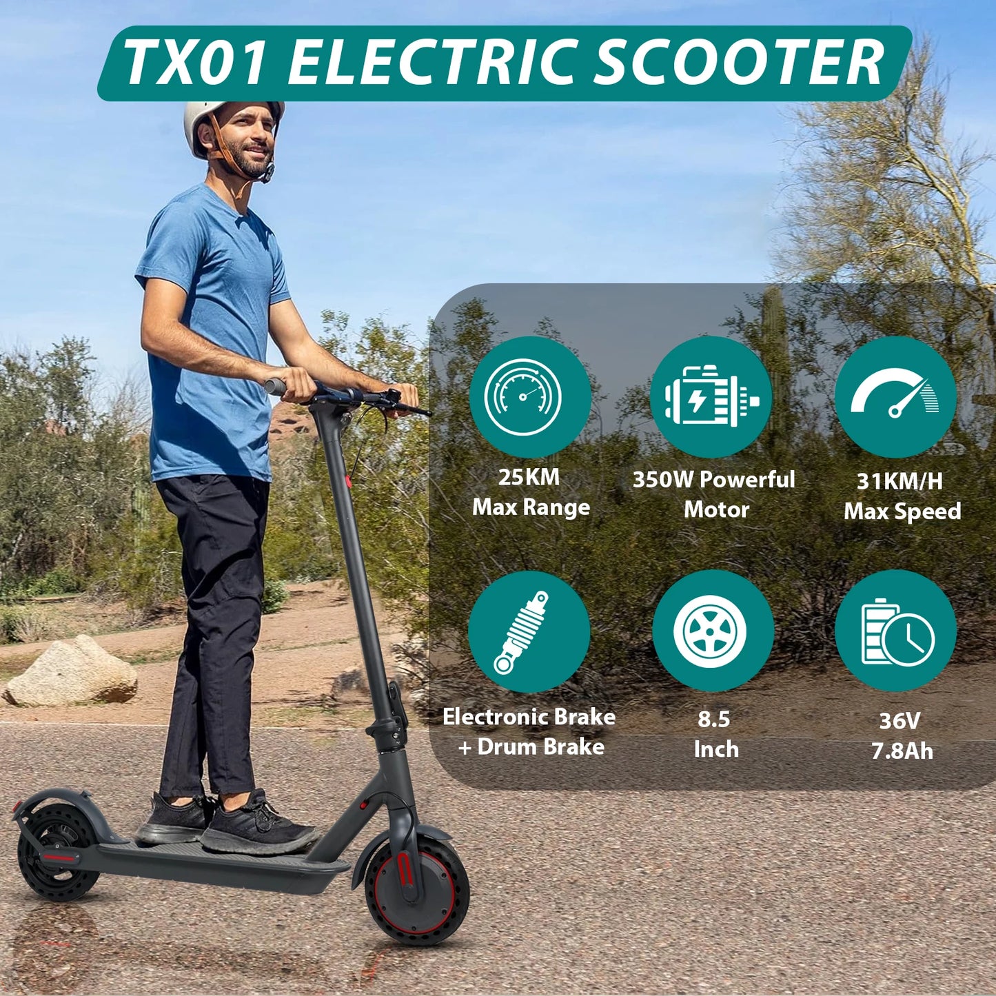 A1MAX Electric Scooter 500W Powerful Motor 35KM/H 45KM 42V14.5AH Battery 10Inch Pneumatic Tyres Smart Foldable EScooter