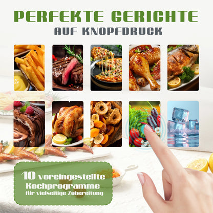 10L Multi Function Dual Basket air fryers Smart machine Viewing Window Electric Hot fryer Oilless Cooker with LED Touch Control.