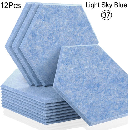 Hexagon 12 Pcs Sound Absorbing Panels Acoustic Wall Absorcion For Home Recording Studio Acoustic Insulator Door Sealing Strip