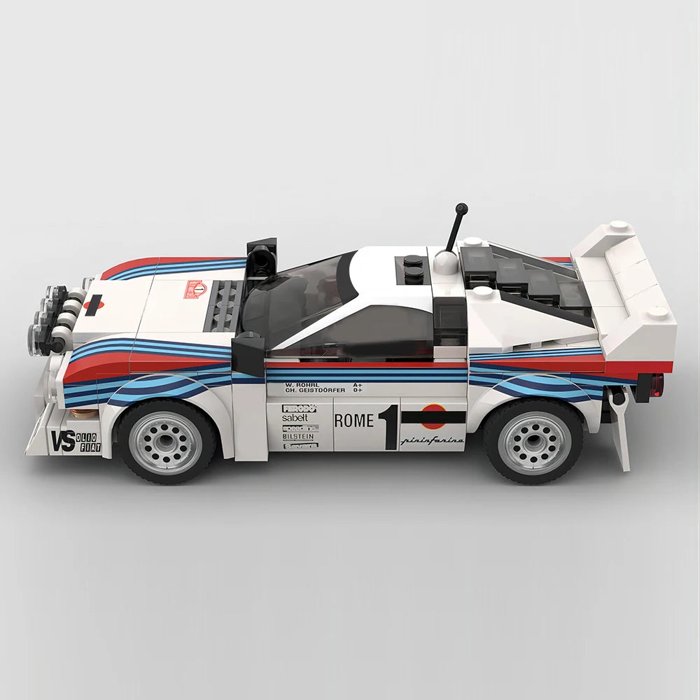 244PCS MOC-130287 Rally Racing Lancia Rally 037 Martini Racing 1983 Monte Carlo Building Blocks DIY Toy Holiday child Gift.