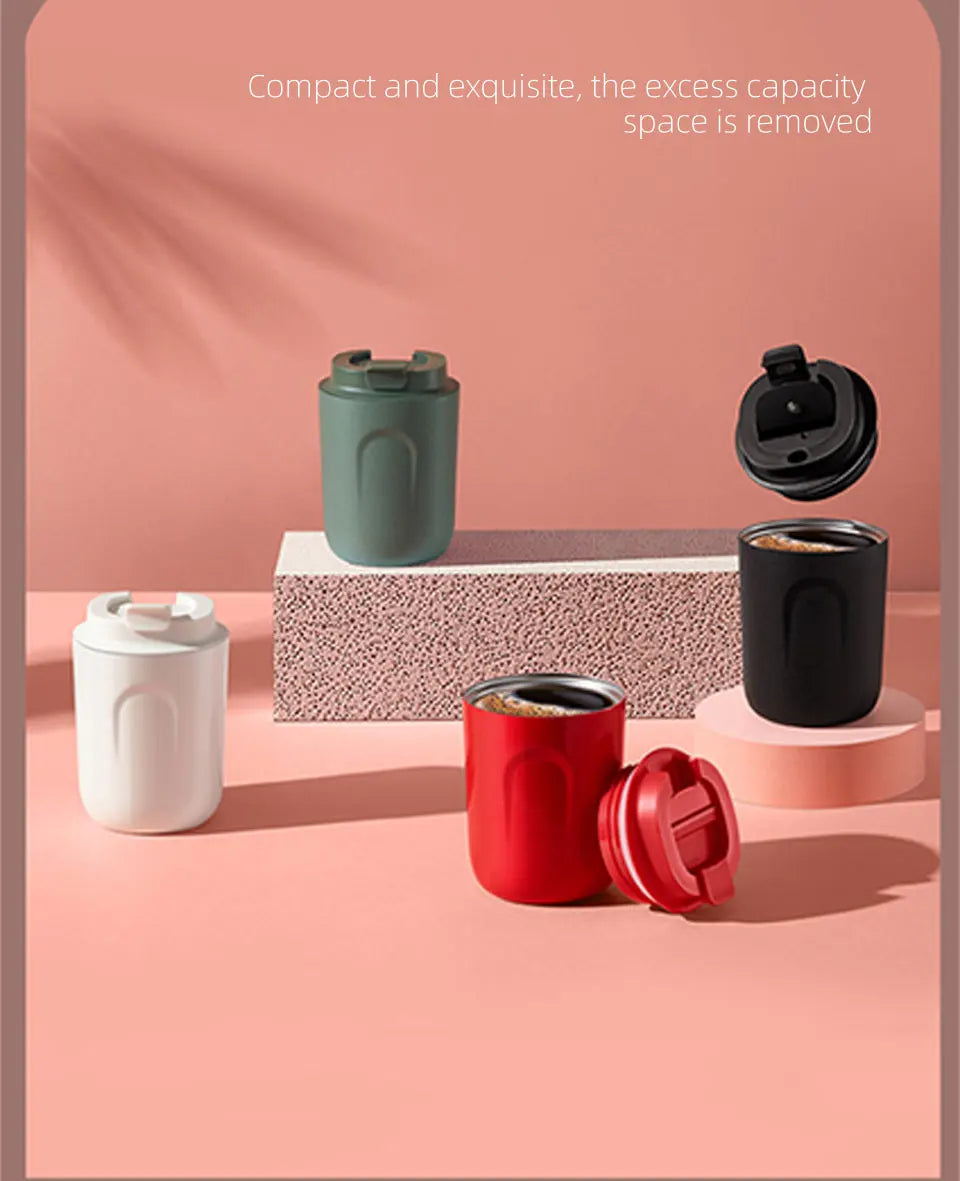 Thermos Bottle for Coffee Thermal Cup for tea Mini Tumbler Insulated Vacuum Flask Mug Stainless Steel Leakproof Travel Drinkware.