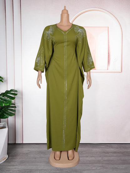 Abayas For Women Dubai Luxury 2025 African Muslim Fashion Dress Caftan Marocain Evening Party Dresses Boubou Robe Djellaba Femme.