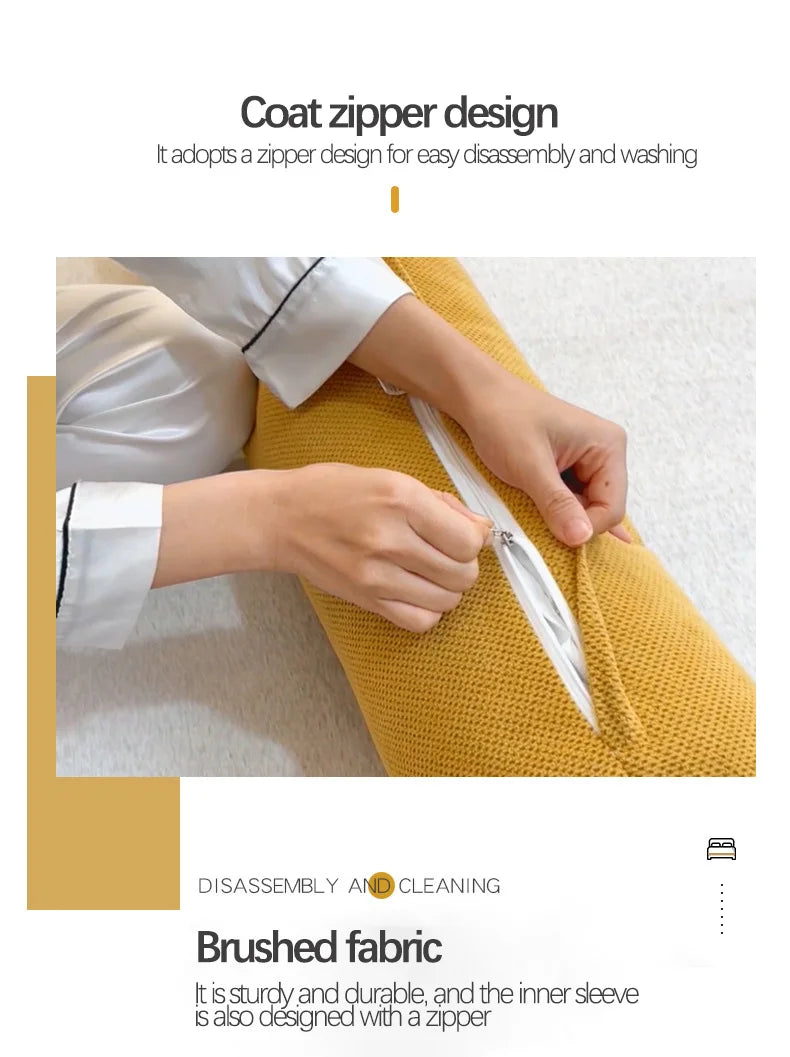 Body Pillow Pregnancy Pillows Chin Lumbar and Leg Support Stomach and Back Sleepers Adjustable Bendable Roll Pillow for Sleeping.