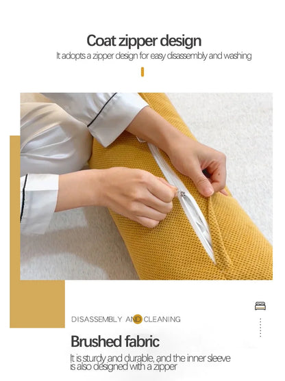 Body Pillow Pregnancy Pillows Chin Lumbar and Leg Support Stomach and Back Sleepers Adjustable Bendable Roll Pillow for Sleeping.