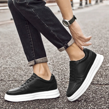 Man Lift Sneakers Men Booster Shoes Elevator  Height Increase Insole 6cm Leisure Fashion Sports  Plus Size 36-43.