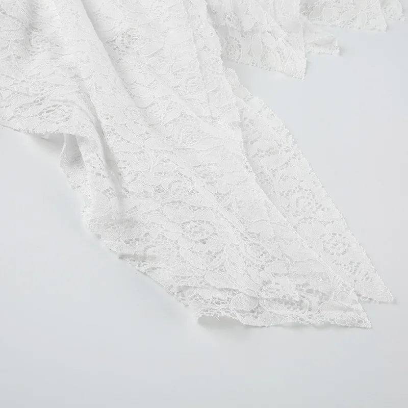 Asymmetrical Lace Skirt Pants Women High Waist Layered Skirt Y2k Japanese Vintage Jacquard Short Skirt 2025 Spring Clothing.