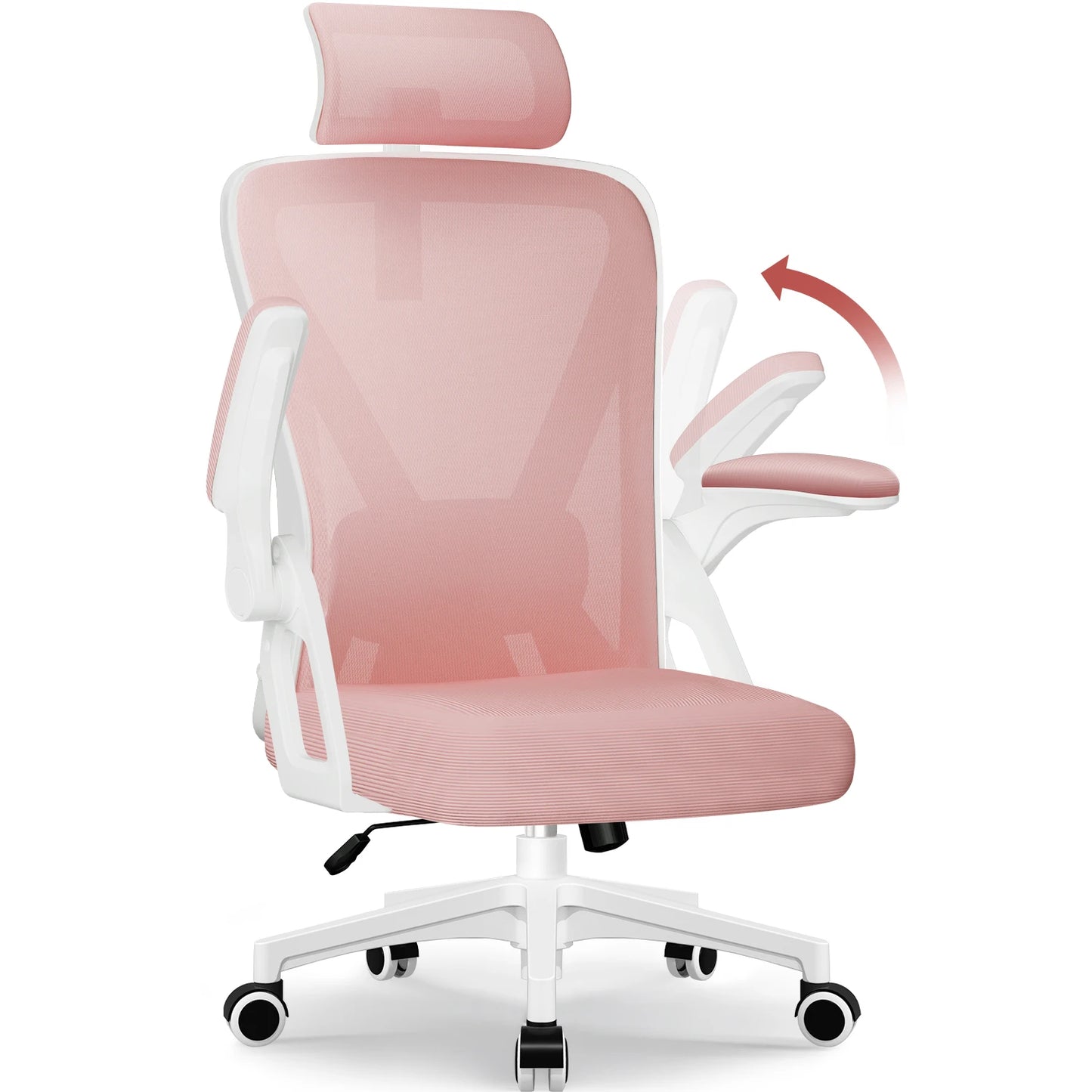 Bürostuhl, ergonomisch, verstellbar, 90er ° -135 ° ,Schreibtischstuhl mit Lordosenstütze, Computerstuhl mit verstellbarer Kopfstütze, Wohnzimmerstühle