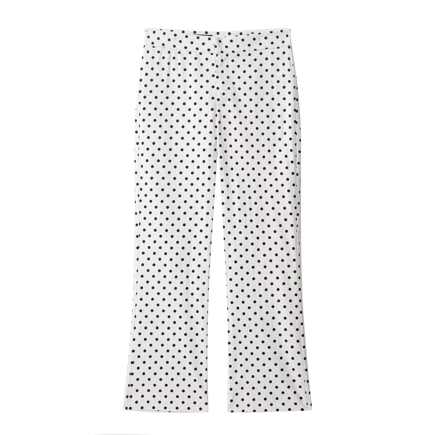 TRAFZA Herbst Polka Dot Gedruckt Jacke Für Frauen Lange Ärmel Rollkragen Zipper Mit Taschen Kordelzug Lose Vintage Mäntel
