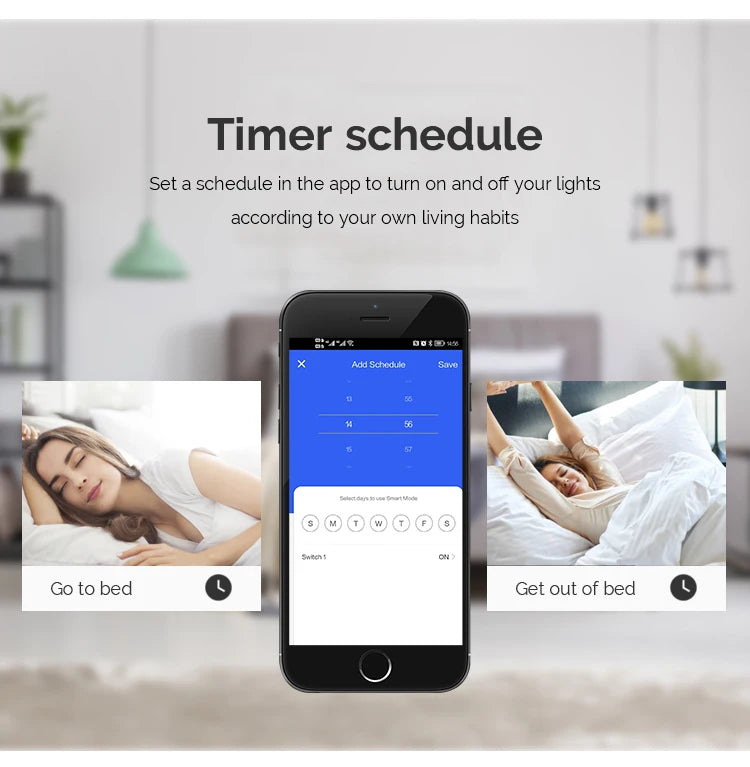 Tuya DIY Breaker Wifi Smart Light Switch Modul 10A 100-240V Zwei-Wege App Fernbedienung Arbeit mit Alexa Google Home 1/2/3/4Gang.