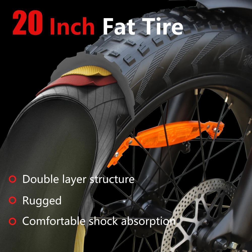 HUANCI Q3 Mountain Electric bicycle 2000W 60KM/H removable battery electric bike 48V 20AH Ebike 20Inch fat tire Off-Road e bike