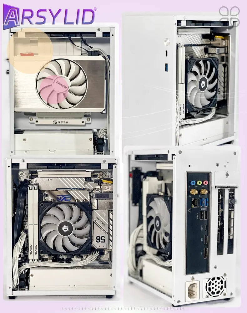 ARSYLID M24 pro ITX A4 Computer Case 5L 190mm Graphics Card Tpye-C Flex PSU 47mm Radiator Mini PC Chassis.