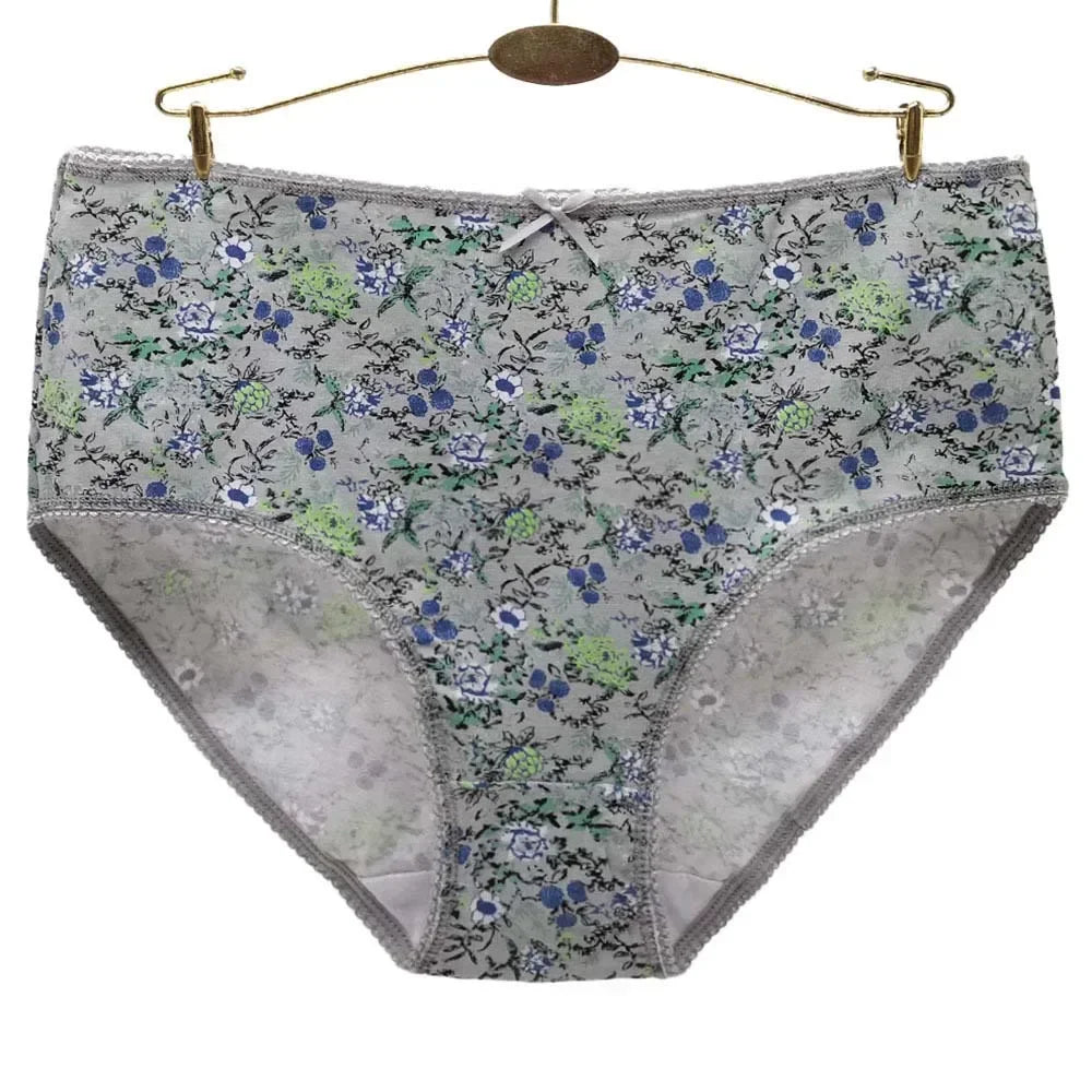 Women Panties Cotton Underwear Plus Size Briefs Female Knickers Lady Lingerie Girl intimate Underpants 3 Pieces/lot.