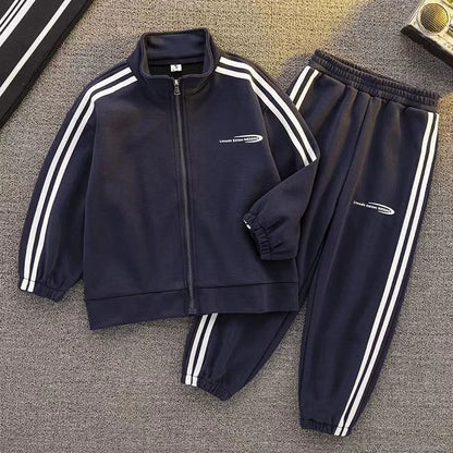 Boys Tracksuit Sets Teen Casual Pullover+Pants 2Pcs Spring Autumn Kids Sports Sweatshirts Suits Children Clothing 4-12 Years.